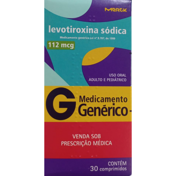 LEVOTIROXINA SÓDICA 112MCG 30 COMPRIMIDOS